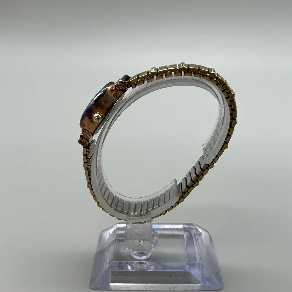 WINCCI Womens Watch 18mm MOP Oval Dial Gold Tone Expansion Bracelet New Battery